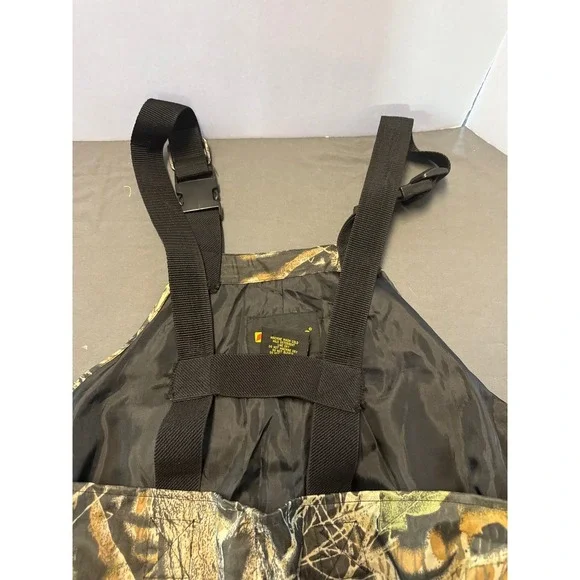 LaCrosse Mens XL Mossy Oak Break-Up Camo Waterproof Hunting Bibs Overalls PVC - Picture 3 of 8
